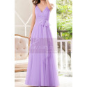 Jolie Robe Demoiselle d'Honneur Lilas Longue Sans Manche - Ref L1231 - 02