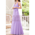 Jolie Robe Demoiselle d'Honneur Lilas Longue Sans Manche - Ref L1231 - 03