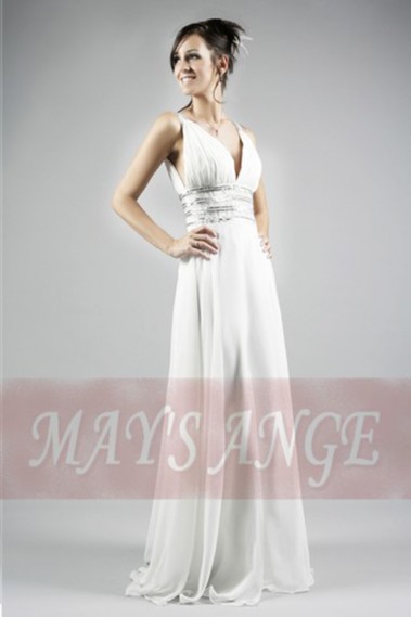 Long evening white dress Aphrodite - L029 #1