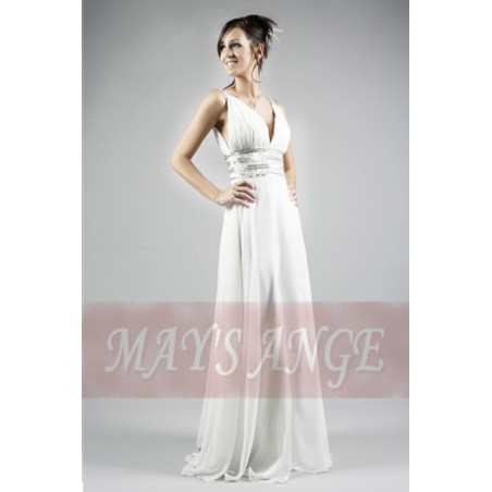 Robe de soirée longue blanche Aphrodite