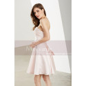 Lacing Back Satin Pink Short Strapless Dress - Ref C1913 - 03