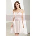 Lacing Back Satin Pink Short Strapless Dress - Ref C1913 - 05