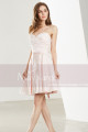 Lacing Back Satin Pink Short Strapless Dress - Ref C1913 - 06