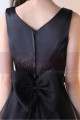 Sleeveless V Neck Short Black Summer Dress With Bow Back - Ref C1929 - 03
