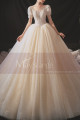 Tulle Ivory Short Sleeve Wedding Dress Second Empire Style - Ref M1250 - 05