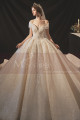 Sparkling Ivory Off The Shoulder Best celebrity Wedding Gown - Ref M1251 - 02