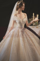 Sparkling Ivory Off The Shoulder Best celebrity Wedding Gown - Ref M1251 - 03