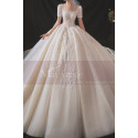 Lace Top Gorgeous Ivory Wedding Dresses With Sleeves And Cutout Back - Ref M1252 - 02