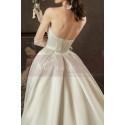 Beautiful White Satin Wedding Dress Romantic Strapless Knot - Ref M1253 - 06