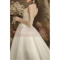 Beautiful White Satin Wedding Dress Romantic Strapless Knot - Ref M1253 - 04