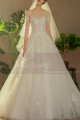 Illusion Bodice A-Line Country Style Wedding Dresses Tulle - Ref M1258 - 02