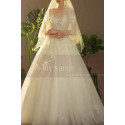 Illusion Bodice A-Line Country Style Wedding Dresses Tulle - Ref M1258 - 04