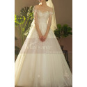 Illusion Bodice A-Line Country Style Wedding Dresses Tulle - Ref M1258 - 05