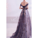 Sheer neckline mother of the groom dresses golden embroidery - Ref L2020 - 06