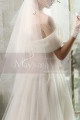 Beautiful Tie Neck Off The Shoulder Wedding Dress Satin Top - Ref M1264 - 03