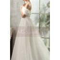 Beautiful Tie Neck Off The Shoulder Wedding Dress Satin Top - Ref M1264 - 04