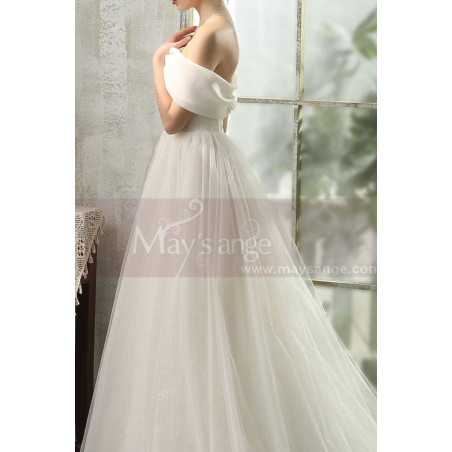 Satin Tie Neck Off-Shoulder Long Dress