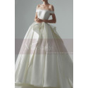 Sleeveless Satin Ball Gown Wedding Dress Multi Layer Skirt - Ref M1266 - 02
