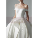 Sleeveless Satin Ball Gown Wedding Dress Multi Layer Skirt - Ref M1266 - 03