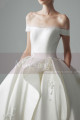 Sleeveless Satin Ball Gown Wedding Dress Multi Layer Skirt - Ref M1266 - 03