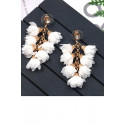 Beautiful cheap white flower earrings - Ref B0109 - 02