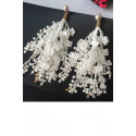 Stylish white earrings for engagement - Ref B0107 - 02