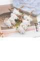 Boucles oreilles crochet fleurs blanche - Ref B086 - 02