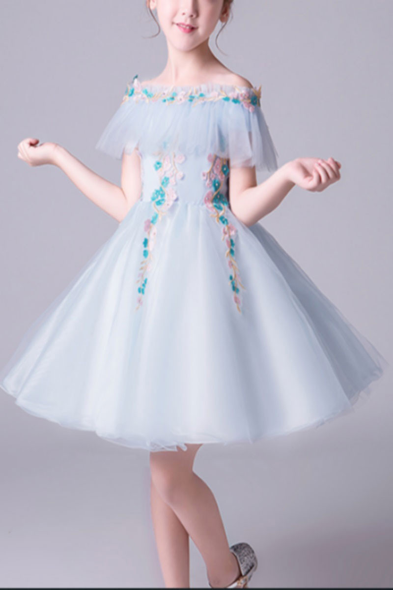 Robe De Fete Enfant Ete Bleu Avec Volants Ref Tq008 Robe Communion Et Mariage Fille Robe De Fete Enfant Ete Bleu Avec Volants Ref Tq008 Robe Communion Et Mariage Fille