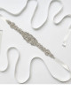 Jolie ceinture satin blanc et strass - Ref YD005 - 06