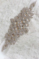 Rhinestone sash for wedding dress white - Ref YD008 - 04