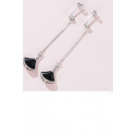 Affordable Fancy black pendant earrings - Ref B090 - 06