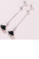 Affordable Fancy black pendant earrings - Ref B090 - 06