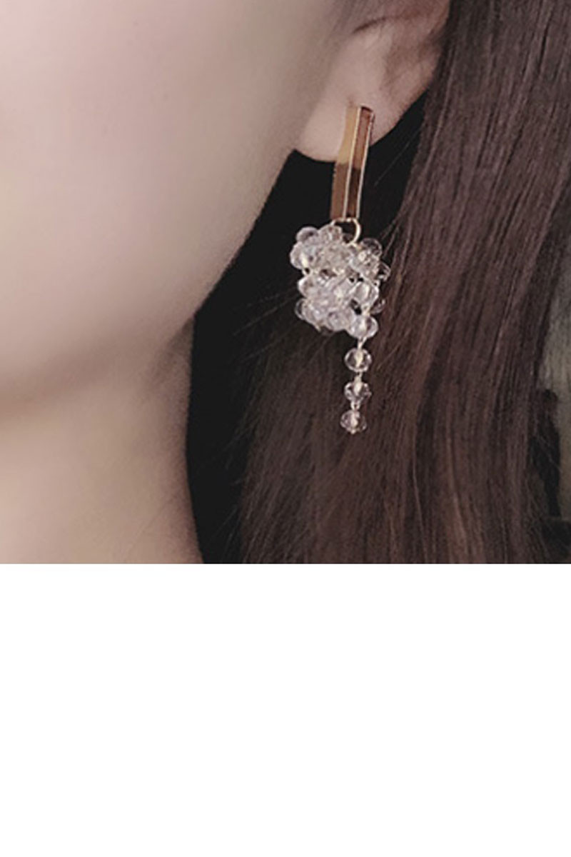 Trendy Gold engagement luxuy earrings - Ref B100 - 01