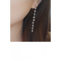 Boucle d'oreille chaine cristal pendante - Ref B099 - 03