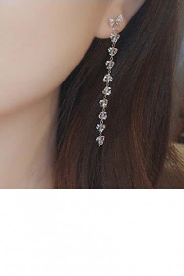 Beautiful crystal chain drop earrings - B099 #1