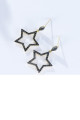 Clou oreille étoiles noir doré - Ref B093 - 06