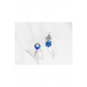 Boucles d'oreilles saphir bleu - Ref B089 - 05