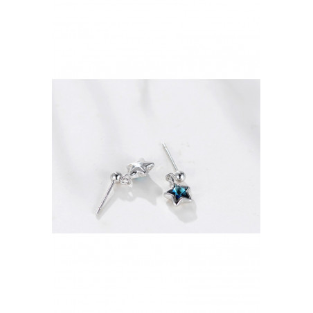 Boucles d'oreilles étoile bleu mariage