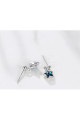 Blue topaz star stud earrings wedding - Ref B095 - 05