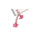 Beautiful Pink Tassel Drop Earrings - Ref B0111 - 02