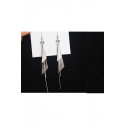 Crochet earrings dangling bar triangle - Ref B097 - 03