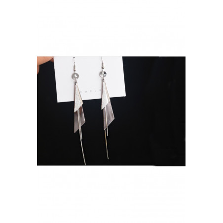 Crochet earrings dangling bar triangle