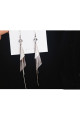 Crochet earrings dangling bar triangle - Ref B097 - 03