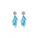 Clou oreille fantaisie bleue - Ref B0106 - 02