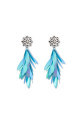 Clou oreille fantaisie bleue - Ref B0106 - 02