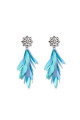 Trendy cheap stud fancy blue earrings - Ref B0106 - 02