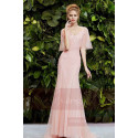 Long Pink Dress Mermaid With Flying 3/4 Sleeve - Ref L714 - 04