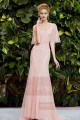 Long Pink Dress Mermaid With Flying 3/4 Sleeve - Ref L714 - 04