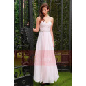 copy of Long Chiffon Evening Dress With Rhinestone Straps - Ref L784PROMO - 04