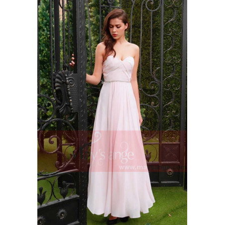 copy of Long Chiffon Evening Dress With Rhinestone Straps